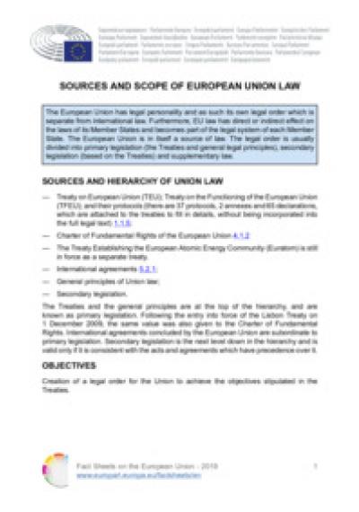 Sources And Scope Of European Union Law | Regulators Companion